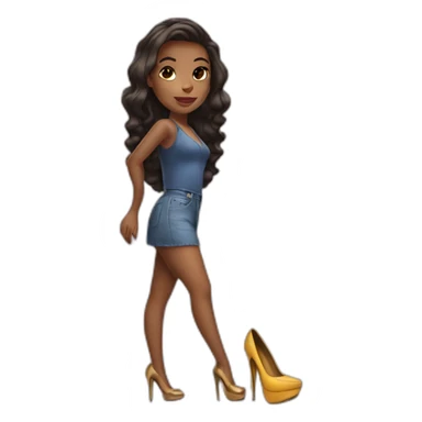 girl in high heels sticker