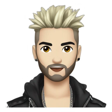 bill kaulitz channteur du groupe tokio hotel sticker