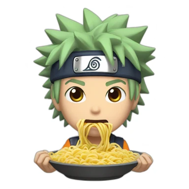 Naruto eat noodle sticker