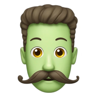 Un cornichon avec une moustache sticker