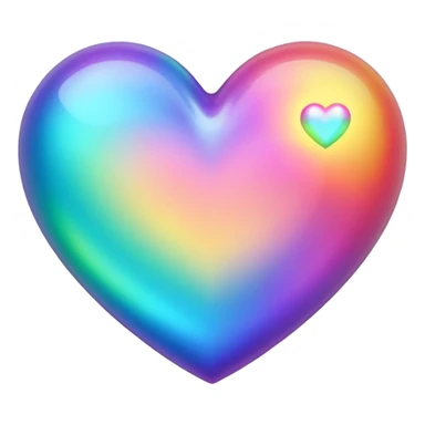 iridescent heart sticker