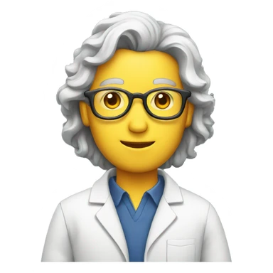 scientist with a laptop sticker