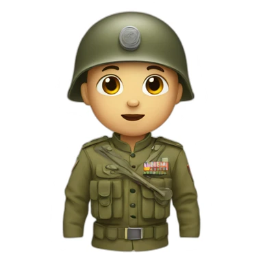 baby soldier sticker