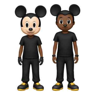 mickey en tn full black sticker