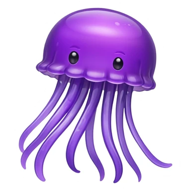 a single jellyfish shaped gummy purple but not a bear sticker