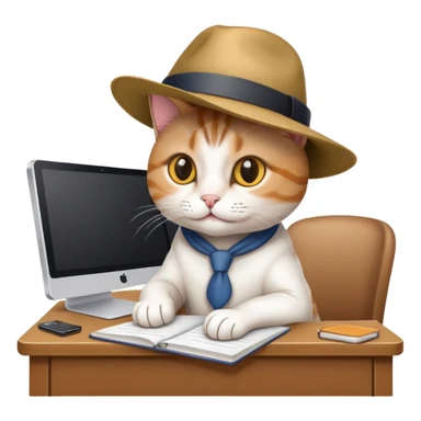 cat last day at job sticker