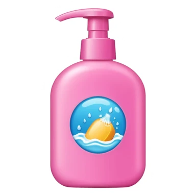 shampoo bottle in pink colour sticker