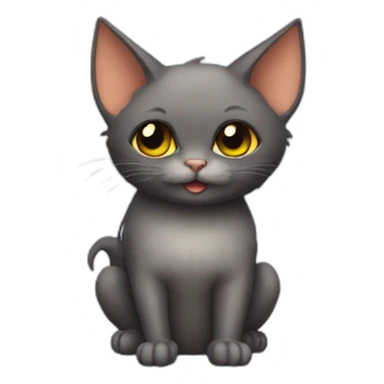 Bat winged cat sticker