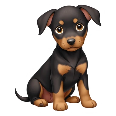 Dobermann puppy sticker