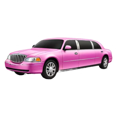 Pink limousine with sparkles  sticker