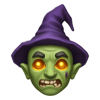 half-orc male wizard necromancer pumpkin sticker