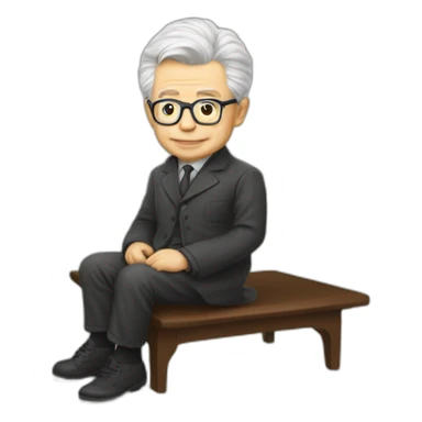 Eduard Limonov sitting on the toiy sticker