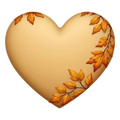 Beige Autumn heart sticker