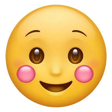 Cute blushing excited emoji sticker