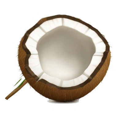Coconut with straw for coconut water sticker