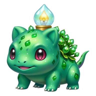 glitter pokemon bulbasaur sticker