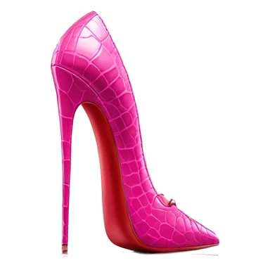 louboutin pink so kate crocodile stiletto sticker