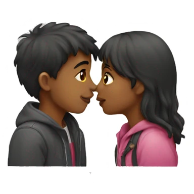 Boy girl kissing sticker