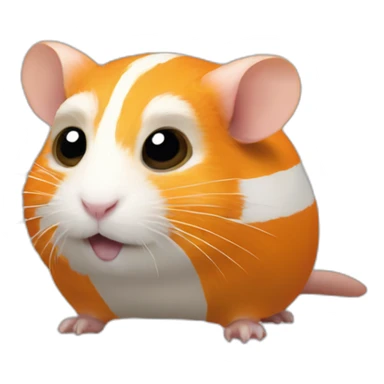 Orange with white stripe Hamster like creature in the Star Wars universes sticker