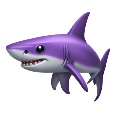 Purple shark sticker