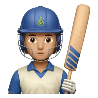 cricket batsman sticker