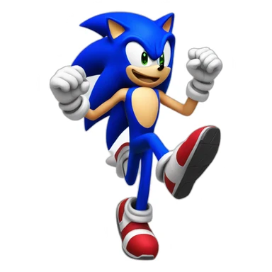 Sonic running sticker