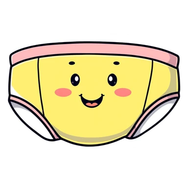 cute cartoon underwear with happy face sticker