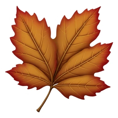 Hoja de otoño En color vintage sticker