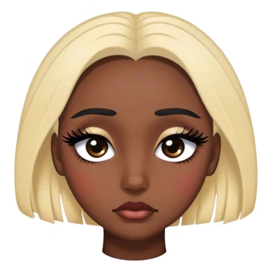 Fille triste avec des faux cil sticker