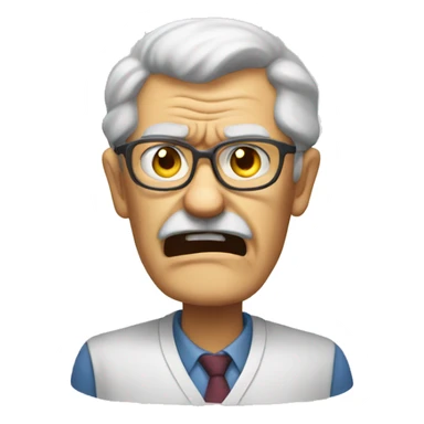 Angry old teacher  sticker