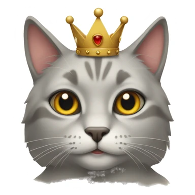 Cat with crown sticker