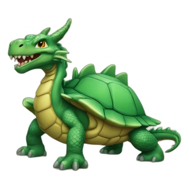 Un dragon sur une tortue sticker
