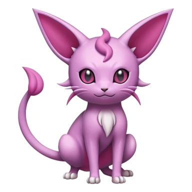 Purugly-Espeon-Skitty-Pokémon-Fakémon-hybrid-creature (full body) sticker