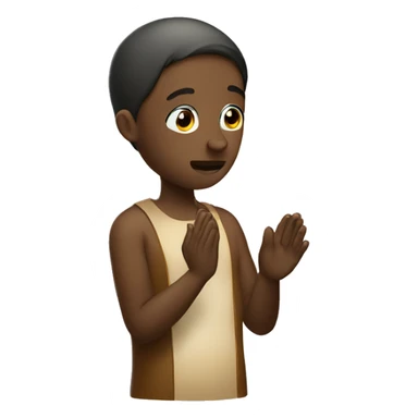 Begging Requesting while praying with hands sticker