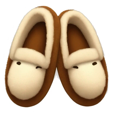 Slippers that are brown and fuzzy sticker
