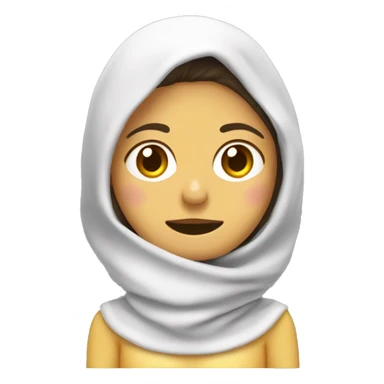 Chica con albornoz, toalla en la cabeza y mascarilla en la cara sticker