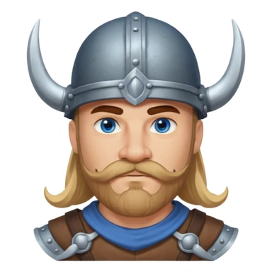 viking raider with only mustache sticker