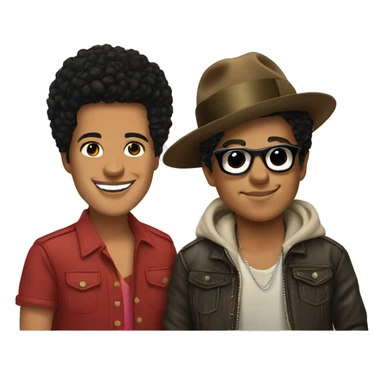 Bruno mars and rose  sticker