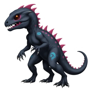 Nebulae spooky scary evil cool Salandit-Duskull-Noibat-Fakémon-hybrid-creature (full body)  sticker