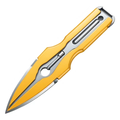 generate me a metalic cutter sticker