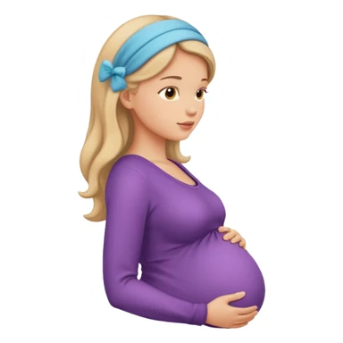 pregnant woman side profile sticker