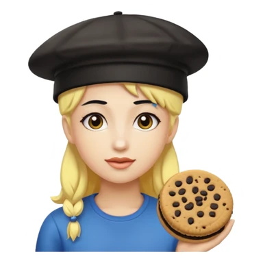 Siyah saç sarı saç oreo sticker