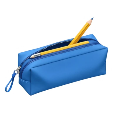 Pencil pouch with zipper sticker