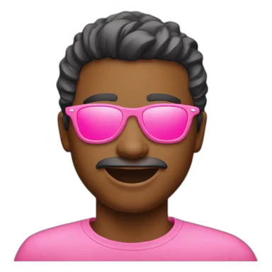 Pink sunglasses smiley’s  sticker