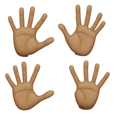 
hand making number 4 sticker