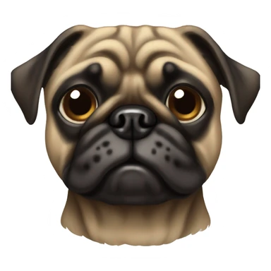 Brindle pug sticker