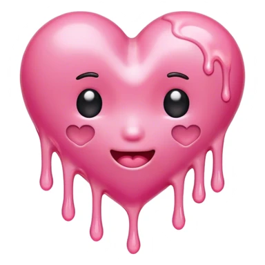 Pink Melting  heart  sticker