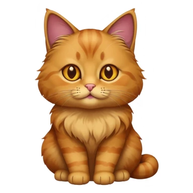 Caramel colored cat, fluffy and much fur sticker