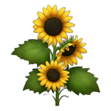 Black sunflower sticker
