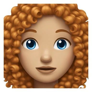 girl with ginger curly hair and blue eyes sticker